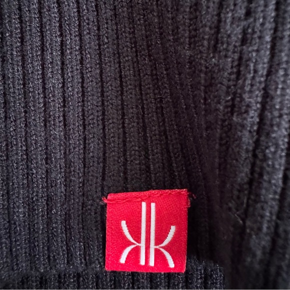 Krimson Klover Black, White, & Red Zip Up Holiday Cardigan Sweater Size Small - Picture 6 of 6